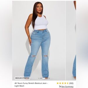 NWT Fashion Nova High Waist Distressed Bootcut Jeans
